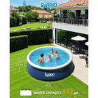 Piscine gonflable hors sol Sunrio 2,4 m x 50 cm ronde à installation rapide pour jardin