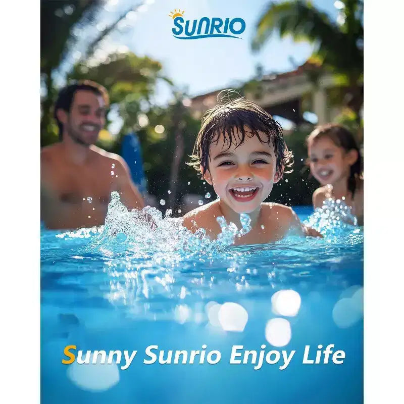 Piscine Gonflable Sunrio Hors Sol Piscine Familiale Ronde pour S'amuser dans le Jardin Bleu