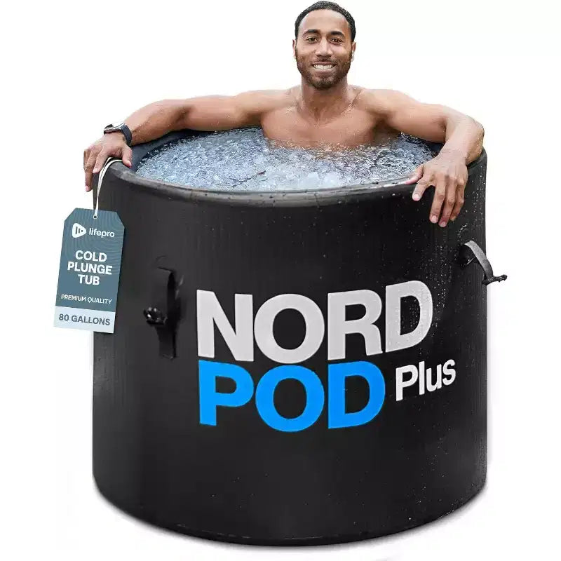 LifePro NordPod Plus Cold Plunge Tub XL 80 Gallon Portable Ice Bath Tub Inflatable Cold Water Plunge Tub for Athletes Indoor Outdoor Recovery