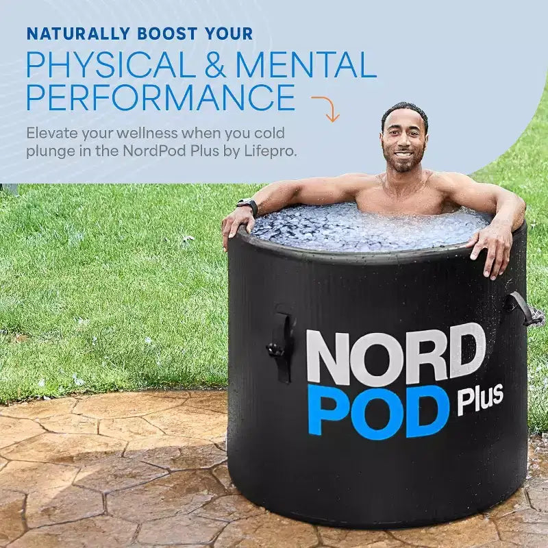 LifePro NordPod Plus Bain froid XL 300 litres, Bain de glace portable, Baignoire gonflable pour l'eau froide pour athlètes, Récupération intérieure et extérieure