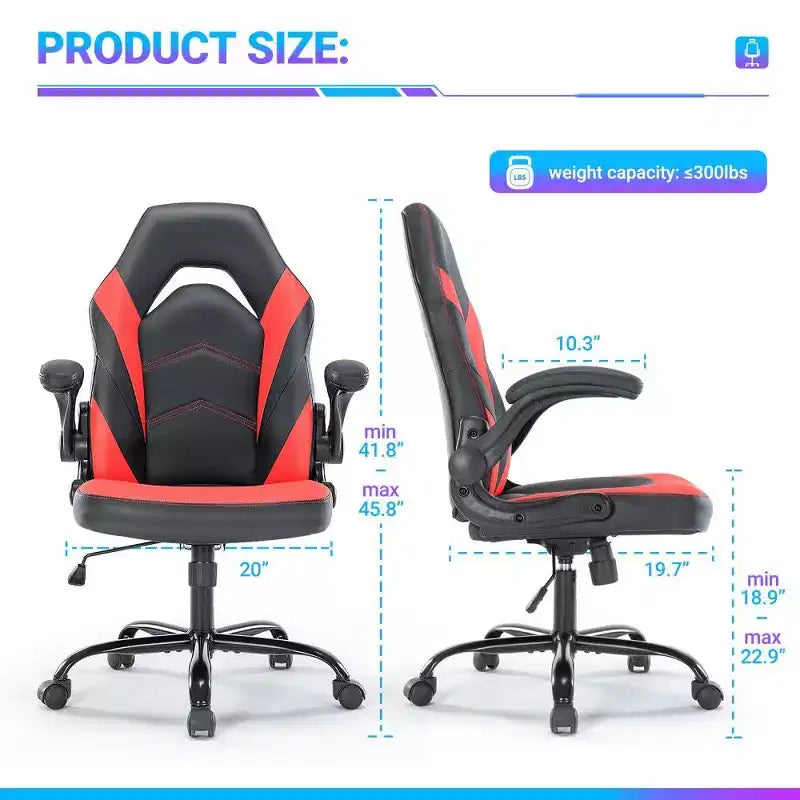 TUYOHW Sedia da Gaming Ergonomica, Sedia da Ufficio con Schienale a S, Modalità Dondolio e Altezza Regolabile, Schiuma ad Alta Resilienza