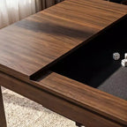 Famapy Table à Manger Multifonctionnelle en Noyer Table Convertible Station de Jeu de Société, de Repas et de Bureau