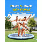 Jasonwell Tapis de jeu aquatique antidérapant pour enfants et chiens, piscine avec arroseur de 97 cm de diamètre, jouet aquatique extérieur pour enfants et animaux de compagnie, bleu