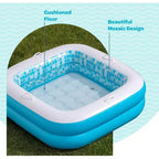 Piscine gonflable pour bébé Jasonwell 34x10 pour tout-petits de 1 à 3 ans, fond souple, poignées et vidange, baignoire gonflable et piscine à balles, jouet d'été extérieur pour garçons