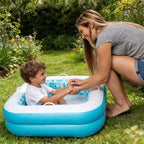Piscine gonflable pour bébé Jasonwell 34x10 pour tout-petits de 1 à 3 ans, fond souple, poignées et vidange, baignoire gonflable et piscine à balles, jouet d'été extérieur pour garçons