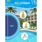 Jasonwell Tapis de jeu aquatique antidérapant pour chiens et enfants, 130 cm, pour grands chiens, jouet d'arrosage d'été, bleu