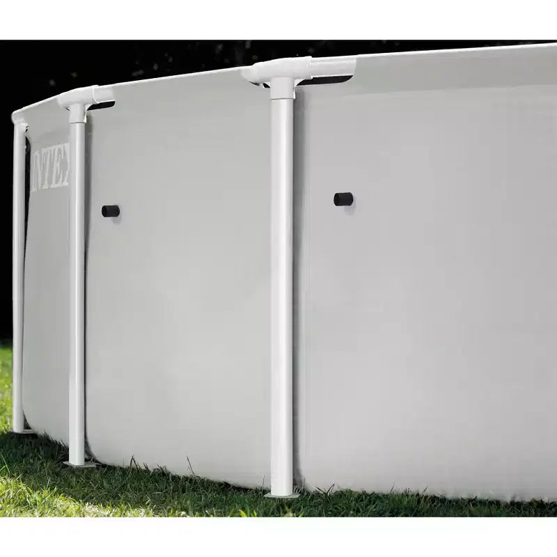 Intex : Piscine tubulaire Prism Frame Premium - 3,66 m x 76 cm, grise, piscine hors sol