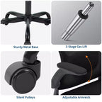 Sedia da ufficio Garvee con supporto lombare e poggiatesta regolabili, braccioli ribaltabili, sedia girevole ergonomica nera con schienale alto per ufficio domestico, gaming, nero
