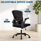 Sedia da ufficio Garvee con supporto lombare e poggiatesta regolabili, braccioli ribaltabili, sedia girevole ergonomica nera con schienale alto per ufficio domestico, gaming, nero