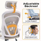 Sedia da ufficio ergonomica, sedia da scrivania per computer con schienale alto, altezza regolabile e braccioli ribaltabili, sedia da gaming in rete confortevole per l'home office
