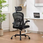 Sedia da ufficio ergonomica, sedia da scrivania per computer con schienale alto, altezza regolabile e braccioli ribaltabili, sedia da gaming in rete confortevole per l'home office