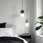 Suspension en verre opale perlé pour décoration intérieure contemporaine