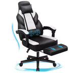 Chaises de Jeu Celebalcony pour Adultes avec Repose-Pieds, Dossier Haut, Support Lombaire Massant, Chaises d'Ordinateur Pivotantes à 360° et Réglables en Hauteur
