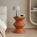 Table de chevet ronde moderne en acrylique orange