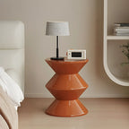 Table de chevet ronde moderne en acrylique orange