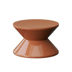 Table de chevet ronde moderne en acrylique orange