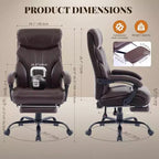Sedia ergonomica da ufficio, sedia da gaming in PU, altezza regolabile, reclinabile da 90 a 135 gradi, schienale con ruote girevoli a 360 gradi, capacità di 350 libbre per l'ufficio