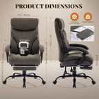 Sedia ergonomica da ufficio, sedia da gaming in PU, altezza regolabile, reclinabile da 90 a 135 gradi, schienale con ruote girevoli a 360 gradi, capacità di 350 libbre per l'ufficio
