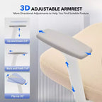 Chaise de bureau ergonomique à dossier haut, chaise de jeu en maille respirante avec support lombaire réglable et accoudoirs 3D