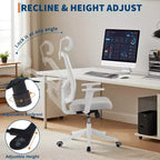 Sedia da Ufficio Ergonomica, Sedia da Scrivania per Computer Comoda con Poggiatesta Imbottito Regolabile, Sedie Gaming con Supporto Lombare Confortevole per Camera da Letto, Studio, Studenti
