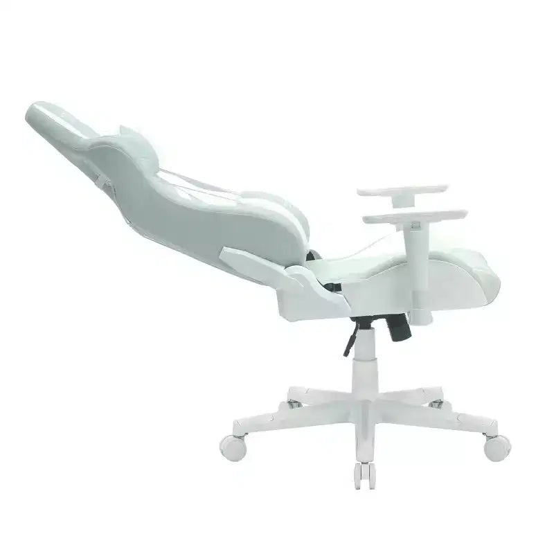 TUYOHW Chaise de jeu pivotante de 136 kg avec hauteur réglable, oreiller lombaire et appui-tête, roulettes, fauteuil de bureau ergonomique pour le bureau et la maison