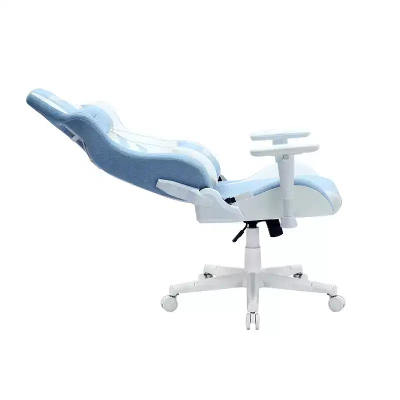 TUYOHW Chaise de jeu pivotante de 136 kg avec hauteur réglable, oreiller lombaire et appui-tête, roulettes, fauteuil de bureau ergonomique pour le bureau et la maison