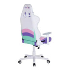 TUYOHW Sedie da gaming kawaii per PC con altezza regolabile, cuscino lombare a testa e a cuore, sedia girevole a 360° per casa e ufficio, portata massima 113 kg, rosa/verde/viola/bianco