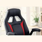 TUYOHW Sedia da Gaming Ergonomica Regolabile, Girevole a 360° con Ruote, Sedia da Computer Nera/Rossa per Ufficio e Casa, Sedia per il Tempo Libero Versatile