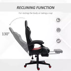 Chaise de jeu pivotante TUYOHW 300 lbs avec hauteur réglable, oreiller lombaire et appui-tête, fauteuil inclinable de bureau ergonomique pour le bureau et la maison, noir