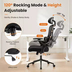 Chaise de bureau ergonomique à dossier haut TUYOHW avec support lombaire réglable, chaise de jeu avec accoudoirs relevables, chaise d'ordinateur en maille pour la maison, le bureau