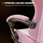 TUYOHW Sedia da Gaming Ergonomica con Poggiapiedi, Poltrona Reclinabile in Pelle PU con Poggiatesta e Bracciolo Fisso, Sedia da Ufficio per Studio