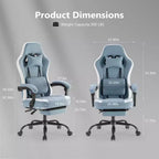 Sedia da ufficio ergonomica TUYOHW con braccioli imbottiti, sedia da gaming con supporto lombare, sedia girevole con ruote per casa, ufficio