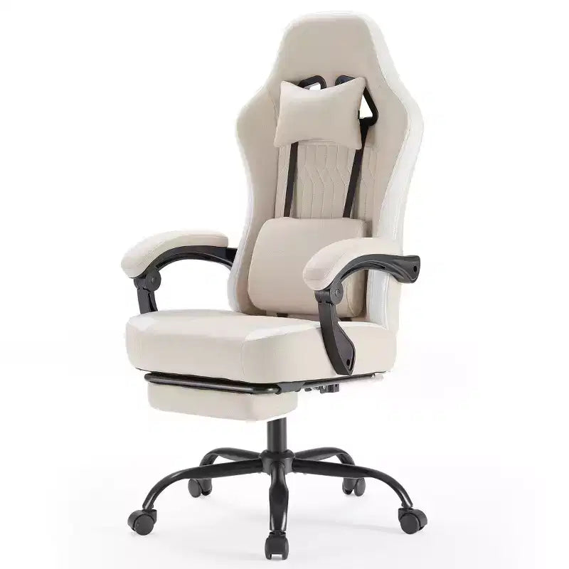 Sedia da ufficio ergonomica TUYOHW con braccioli imbottiti, sedia da gaming con supporto lombare, sedia girevole con ruote per casa, ufficio