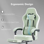 Sedia da ufficio ergonomica TUYOHW con braccioli imbottiti, sedia da gaming con supporto lombare, sedia girevole con ruote per casa, ufficio