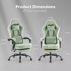 Sedia da ufficio ergonomica TUYOHW con braccioli imbottiti, sedia da gaming con supporto lombare, sedia girevole con ruote per casa, ufficio