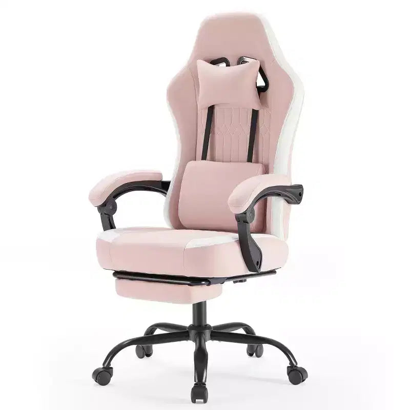Sedia da ufficio ergonomica TUYOHW con braccioli imbottiti, sedia da gaming con supporto lombare, sedia girevole con ruote per casa, ufficio