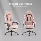 Sedia da ufficio ergonomica TUYOHW con braccioli imbottiti, sedia da gaming con supporto lombare, sedia girevole con ruote per casa, ufficio