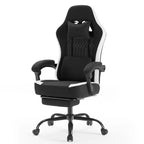Sedia da ufficio ergonomica TUYOHW con braccioli imbottiti, sedia da gaming con supporto lombare, sedia girevole con ruote per casa, ufficio