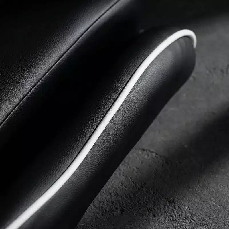 Sedia da gaming stile racing, sedia e-sports ergonomica con massaggio, pelle PU, schiuma stampata ad alta densità, comoda e sicura, bianca