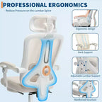Sedia reclinabile ergonomica Acekool con poggiapiedi, supporto lombare e poggiatesta regolabili, per casa, ufficio, sala giochi
