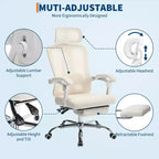 Sedia reclinabile ergonomica Acekool con poggiapiedi, supporto lombare e poggiatesta regolabili, per casa, ufficio, sala giochi