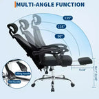 Sedia reclinabile ergonomica Acekool con poggiapiedi, supporto lombare e poggiatesta regolabili, per casa, ufficio, sala giochi