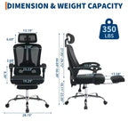 Sedia reclinabile ergonomica Acekool con poggiapiedi, supporto lombare e poggiatesta regolabili, per casa, ufficio, sala giochi