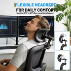 Sedia da gaming ergonomica in mesh per impieghi gravosi Sedia da ufficio con schienale alto, braccioli 4D ribaltabili, poggiatesta e supporto lombare regolabili, capacità 180 kg