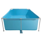 VEVOR Frame Above Ground Swimming Pool, 118 x 78 x 30 in Rectangular Steel Metal Frame, 1046 Gallon Water Capacity, Blue