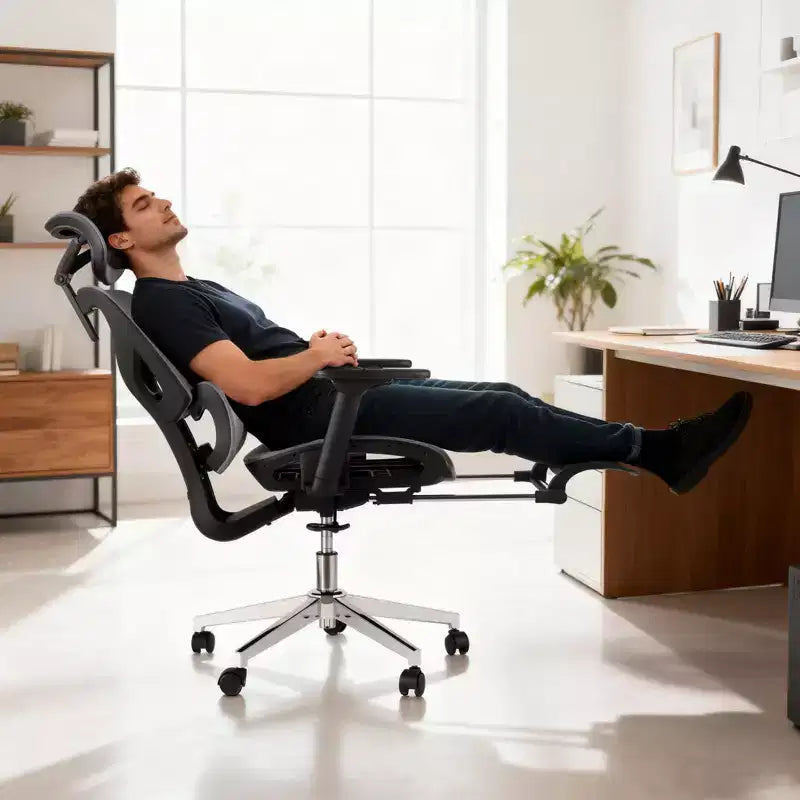 Sedia da Ufficio Ergonomica, Comoda Sedia da Scrivania con Schienale Alto e Braccioli Regolabili 3D, Sedia Girevole per Lavoro, Studio, Gaming