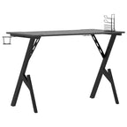 vidaXL Bureau de gaming avec pieds en Y, bureau d'ordinateur ergonomique, bureau d'ordinateur de jeu robuste