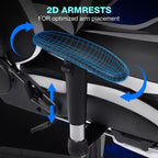 Sedia da Gaming Reclinabile per Massaggio Hoffree, Ergonomica da Ufficio per PC con Altoparlante Bluetooth e Luci RGB