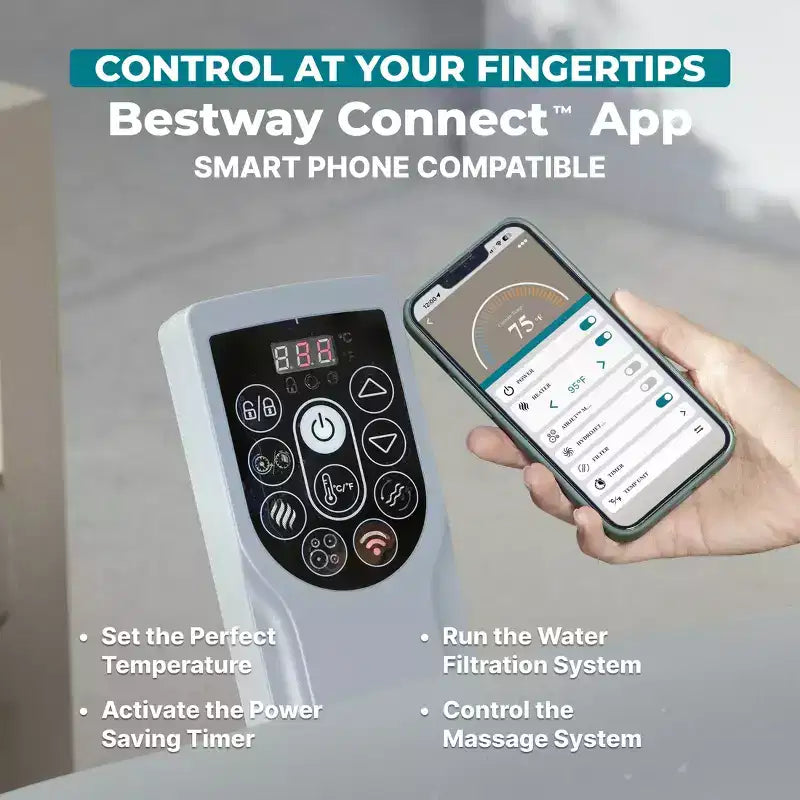SaluSpa Hawaii Spa gonflable Energy-Smart AirJet 4 à 6 personnes avec contrôle par application