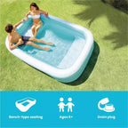 Piscine gonflable familiale Intex Swim Center avec sièges et dossiers, grande piscine gonflable pour jardin, conception durable pour la détente estivale